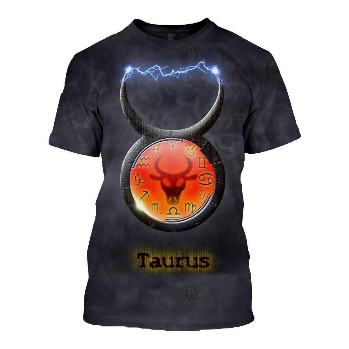 3D ALL OVER PRINTED TAURUS ZODIAC T SHIRT HOODIE NTH150845-Apparel-NTH-T-Shirt-S-Vibe Cosy™