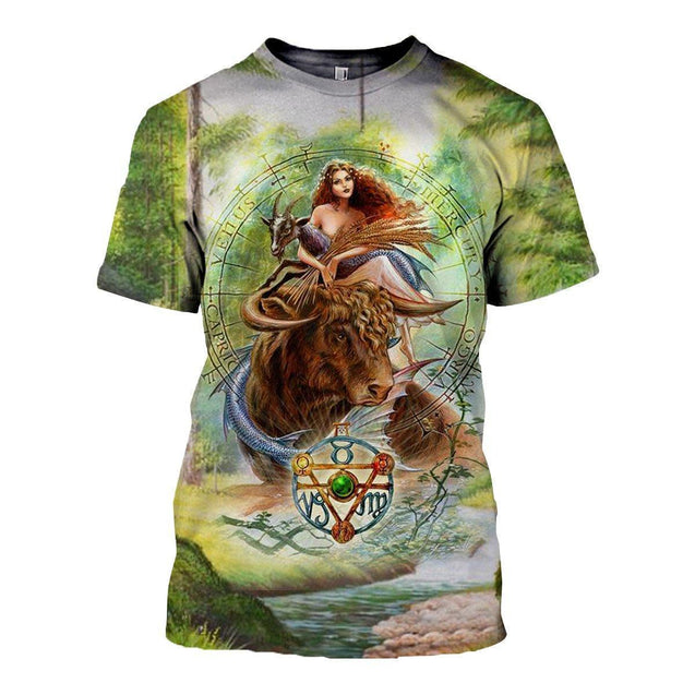 3D ALL OVER PRINTED TAURUS ZODIAC T SHIRT HOODIE NTH150850-Apparel-NTH-T-Shirt-S-Vibe Cosy™