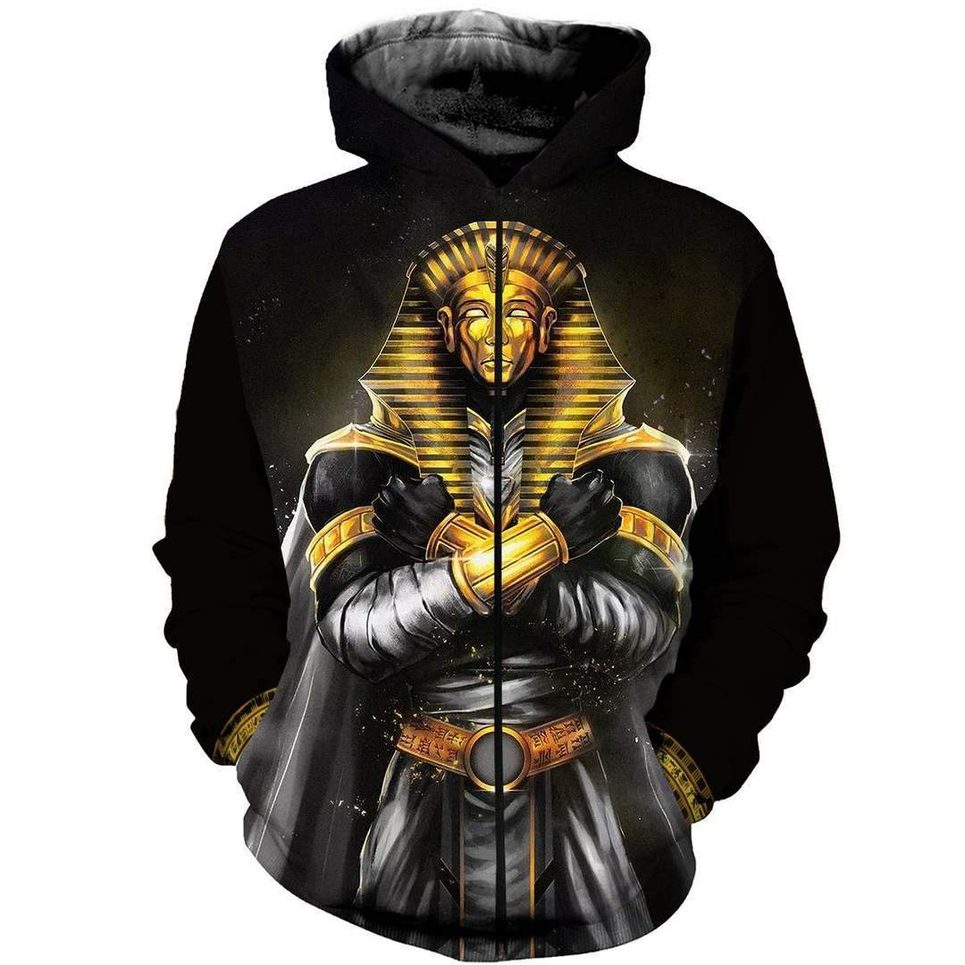 3D All Over Printed Pharaoh Egypt Clothes HC3105-Apparel-Huyencass-Zipped Hoodie-S-Vibe Cosy™