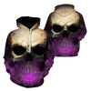 3D Effect Skull Print Pullover Hoodie Purple HC0602-Apparel-Huyencass-Hoodie-S-Vibe Cosy™