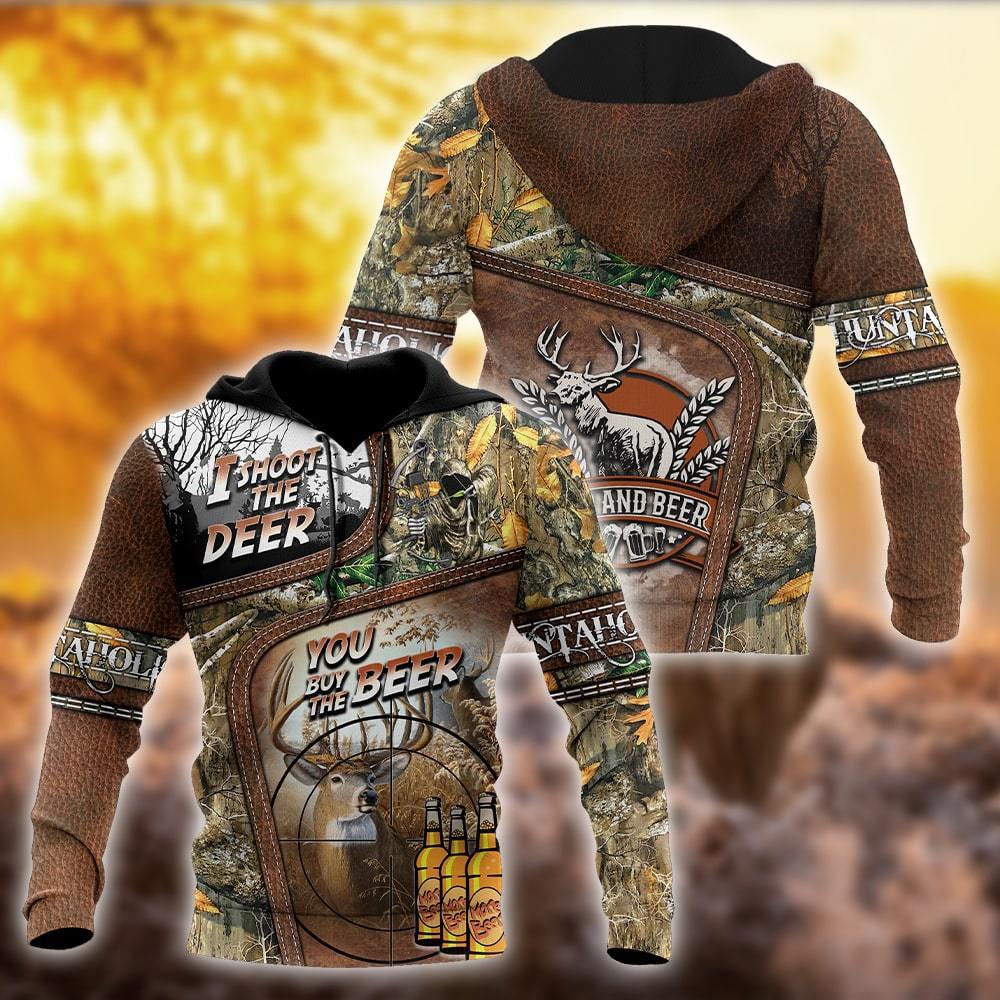 I shoot the Deer you buy the Beer  3D All Over Print Hoodie AM092054