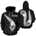 NZ Fern Zip Hoodie Pattern Maori TH5-Apparel-Khanh Arts-Hoodie-S-Vibe Cosy™