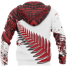 New Zealand Maori Fern Red Edition Zip Hoodie HC0802-Apparel-Huyencass-Hoodie-S-Vibe Cosy™