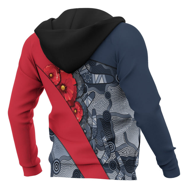 Australia Aboriginal Hoodie Anzac Day ver1-Apparel-NNK-Hoodie-S-Vibe Cosy™