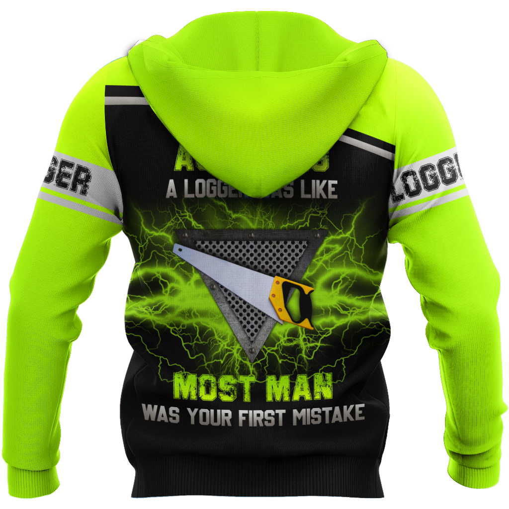 Logger Chainsaw Blight Green Unisex shirts DA13102002