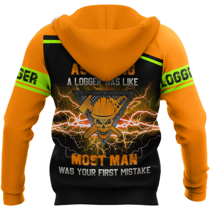 Logger Skull Chainsaw Unisex shirts DA13102003