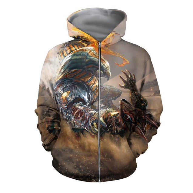 3D All Over Print Horus's revenge Hoodie-Apparel-Khanh Arts-Zipped Hoodie-S-Vibe Cosy™