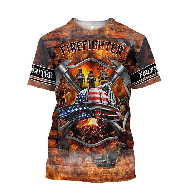 Brave Firefighter-Fireman 3D All Over Printed Shirts For Men and Women DA27082020