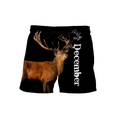 Premium December Deer Customize Name 3D All Over Printed Shirts