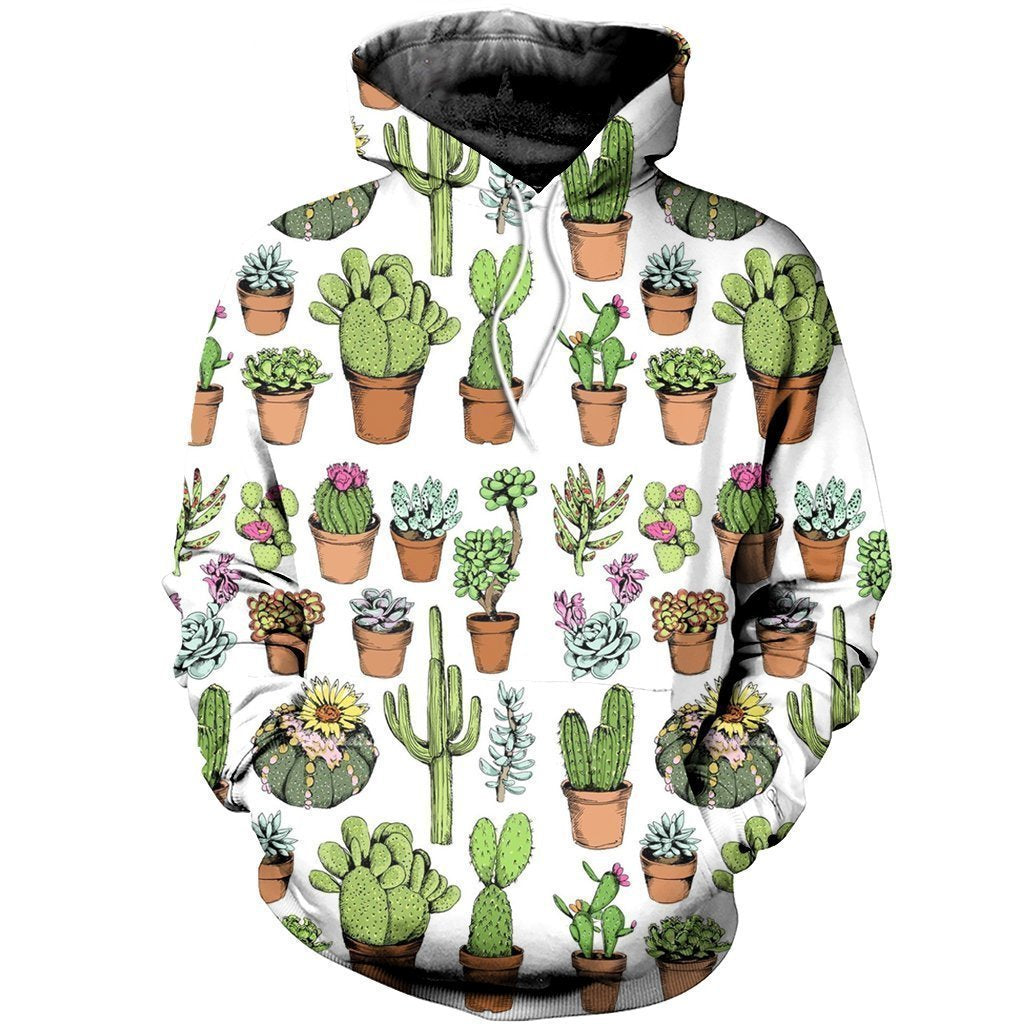 3D All Over Printed Cactus flower pot Shirts-Apparel-NTH-Hoodie-S-Vibe Cosy™
