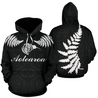 Aotearoa-New Zealand Hoodie Silver Fern Kiwi Patterns Maori TH5-Apparel-Khanh Arts-Hoodie-S-Vibe Cosy™