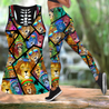 Twenty Shades of Lion Legging + Hollow tank combo for Women