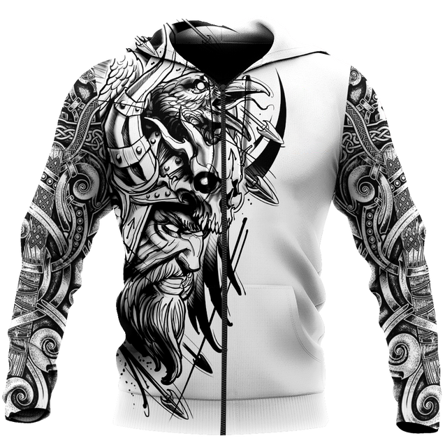 Love Viking tattoos 3D all over printed for man and women-Apparel-PL8386-Zipped Hoodie-S-Vibe Cosy™