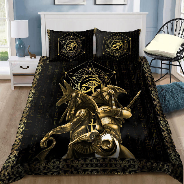 Ancient Egyptian Eye of Ra God Bedding Set-MEI