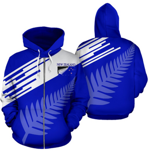 New Zealand Hoodie Silver Fern Zip-Up TH5-Apparel-Khanh Arts-Hoodie-S-Vibe Cosy™