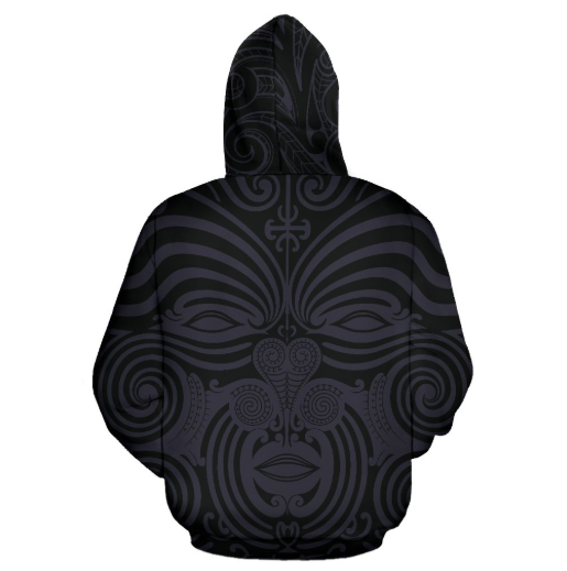 New Zealand - Maori Mask Allover Zip Hoodie A0-Apparel-Khanh Arts-Hoodie-S-Vibe Cosy™