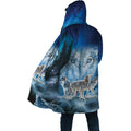 Native Wolf 3D Over Printed Cloak for Men and Women NTN09052001