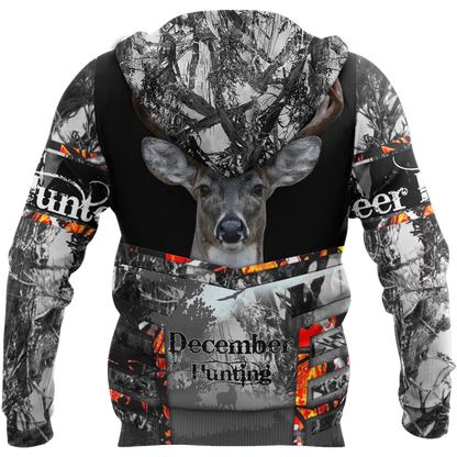 Premium December Deer Hunting 3D All Over Printed Shirts