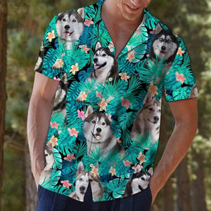 Siberian Husky Tropical Hawaii Shirt TA0708201-Apparel-Huyencass-HAWAII SHIRT-S-Vibe Cosy™