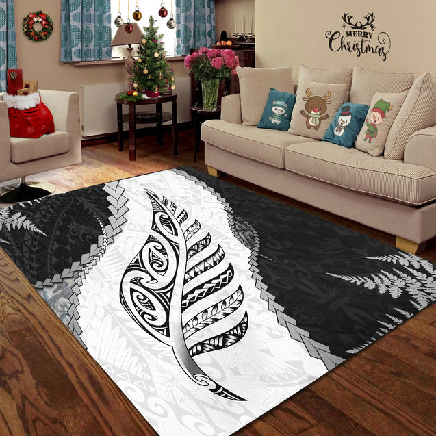 Maori Manaia New Zealand Silver Fern Rug MP13072009S