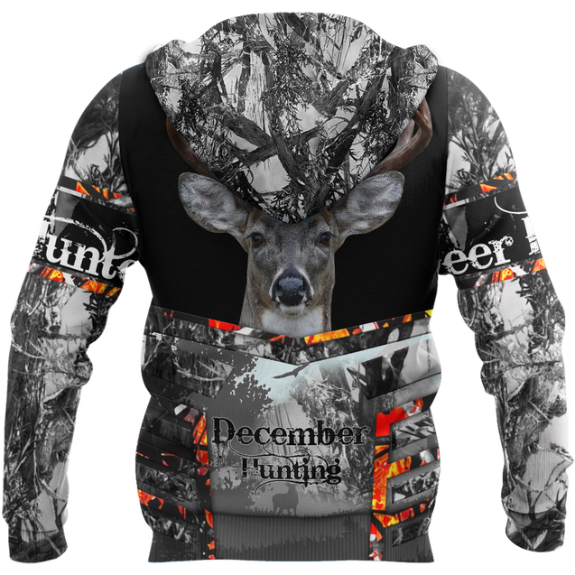 Premium December Deer Hunting 3D All Over Printed Shirts