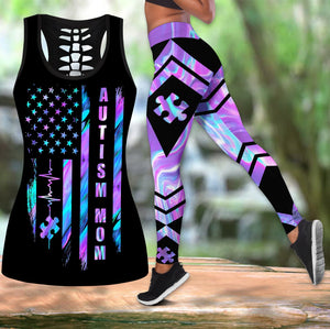 Autism Mom Flag Autism Awearness Combo Tank + Legging QB06192002-Apparel-TA-S-S-Vibe Cosy™