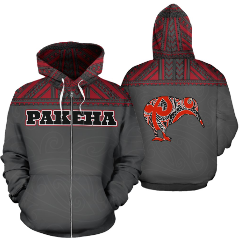 Pakeha All Over Zip-Up Hoodie - BN04-Apparel-Khanh Arts-Hoodie-S-Vibe Cosy™