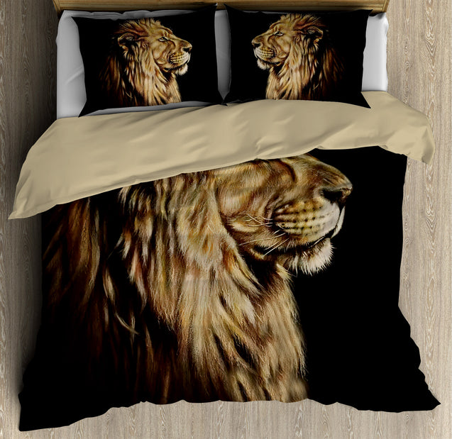 Lion Portrait: The King 3D All Over Printed Bedding Set