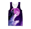 All Over Printed Purple Wolves Hoodie DA300920201-MEI