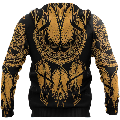 Wolf Native American Hoodie 3D All Over Printed Shirts