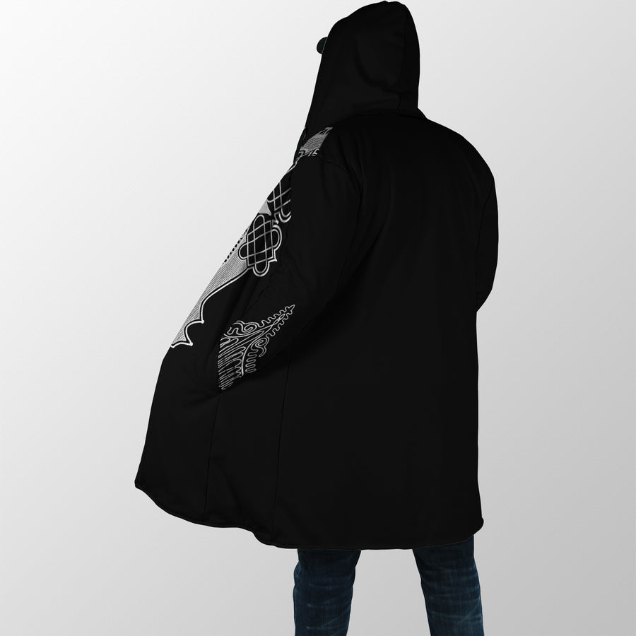 Black Panther Classic African Silver Pattern 3D All Over Printed Zipped Cloak For Men and Women