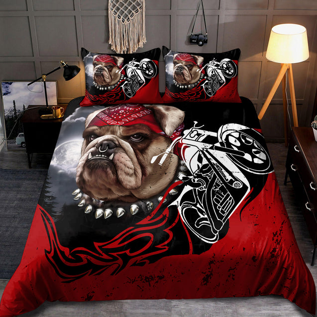 Bulldog Motorbike Bedding Set HHT30072001-LAM-LAM-US Twin-Vibe Cosy™