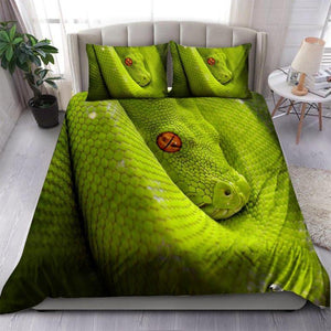 Green Tree Python Bedding Set Bedding Set TA0624203-Quilt-TA-Twin-Vibe Cosy™