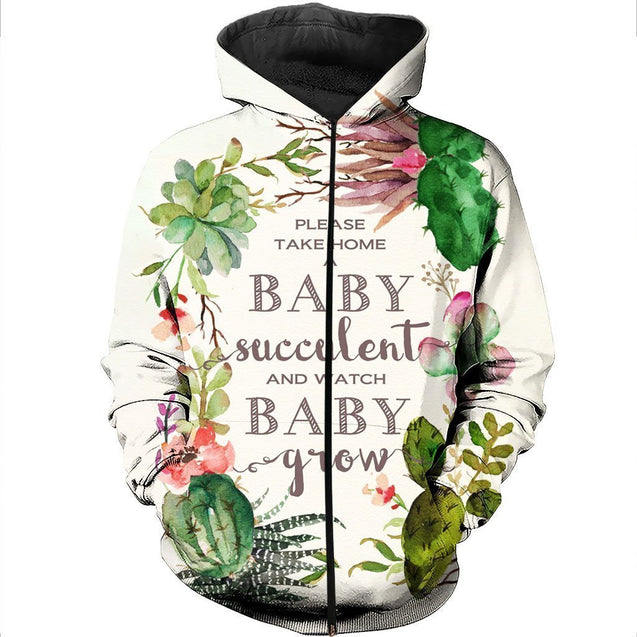 3D All Over Printed Flower Cactus Shirts-Apparel-NTH-Zip-S-Vibe Cosy™