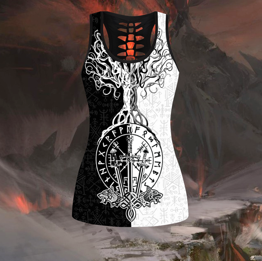 Warrior viking tanktop & legging outfit for women-Apparel-PL8386-S-S-Vibe Cosy™