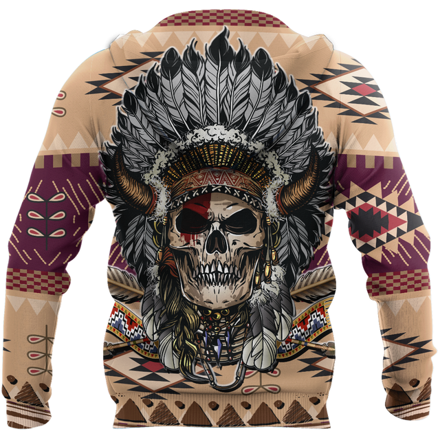 Love Skull native 3D all over printed for man and women QB06062004-Apparel-PL8386-Hoodie-S-Vibe Cosy™