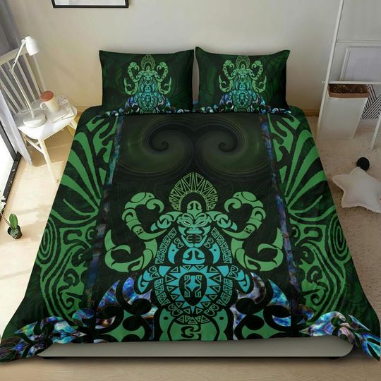 Maori manaia mix turtle bedding set maori moko face PL20072002-Bedding-PL8386-Twin-Vibe Cosy™