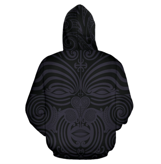 New Zealand - Maori Mask Pullover Hoodie A0-Apparel-Khanh Arts-Hoodie-S-Vibe Cosy™