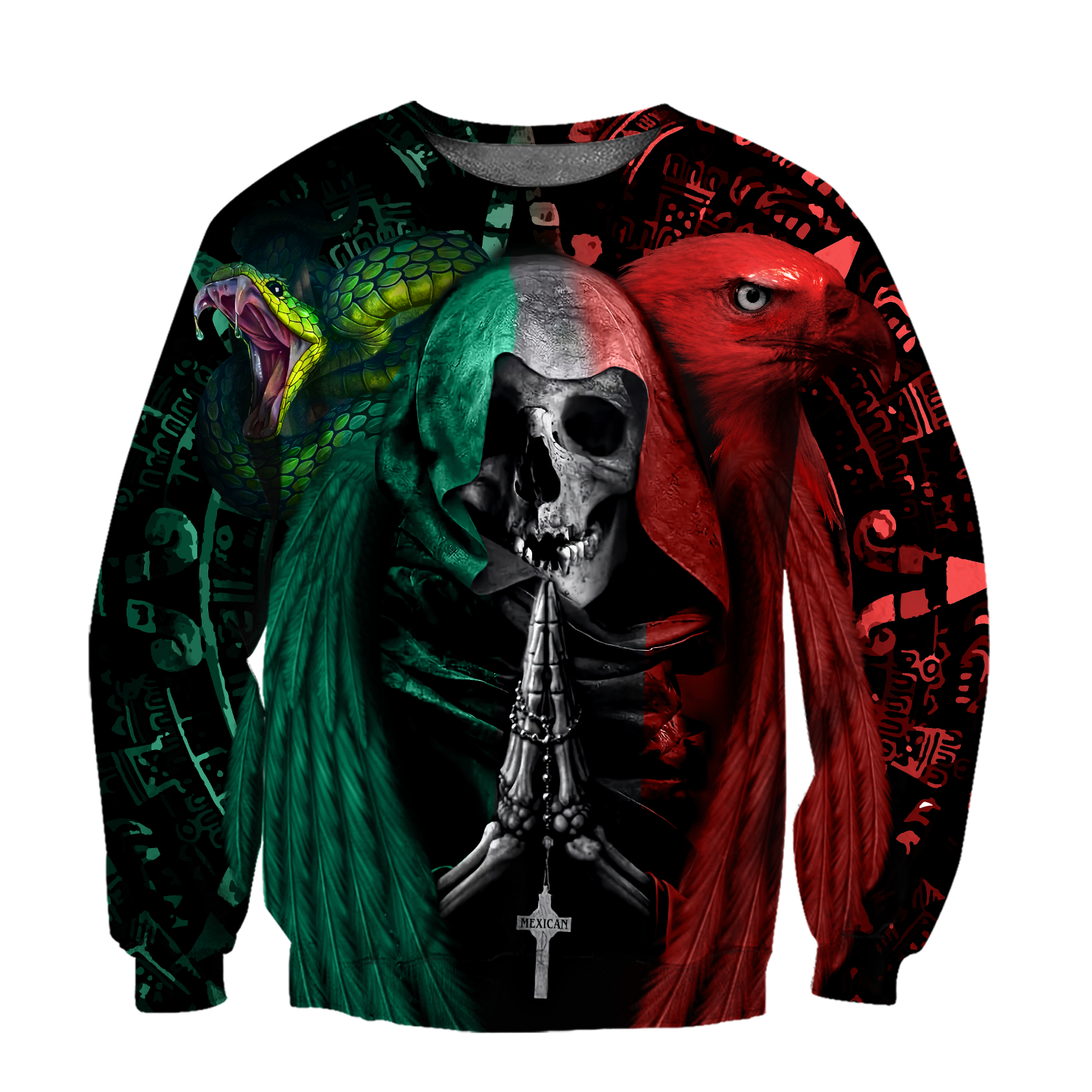 Mexican Aztec Skull 3D All Over Printed Shirts For Men and Women DQB07222006