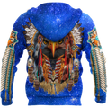 Eagle Native American Blue Galaxy 3D All Over Printed Shirts DA140920202-LAM