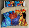 Beautiful Ice And Fire Phoenix With Yin And Yang Bedding Set DA07102020