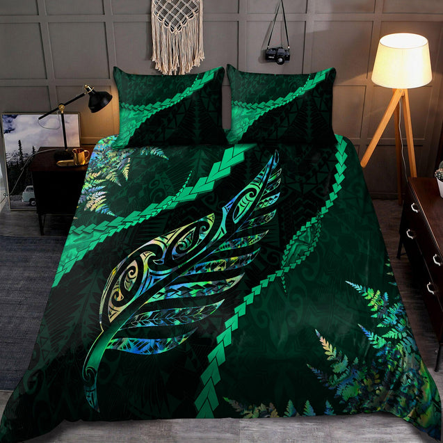 Paua Shell Maori Silver Fern Bedding Set MP13072009C1