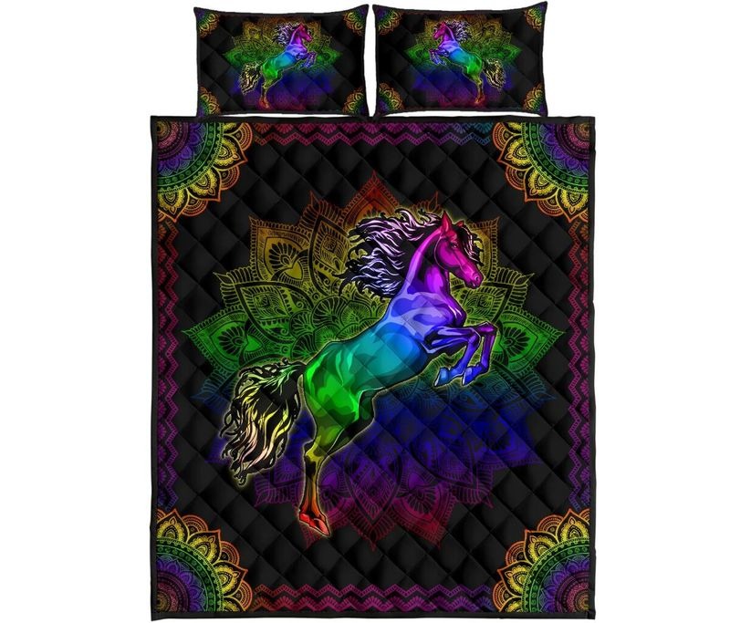 Quilt Bedding set - Horse Mandala- All Size Comforter Sets Pi260402-TA-Quilt-TA-Queen-Vibe Cosy™