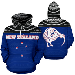 Kiwi Bird New Zealand All Over Hoodie BN01-Apparel-Khanh Arts-Hoodie-S-Vibe Cosy™