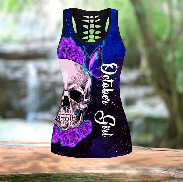 October Girl-Skull Combo Tank Top + Legging DQB08152002S