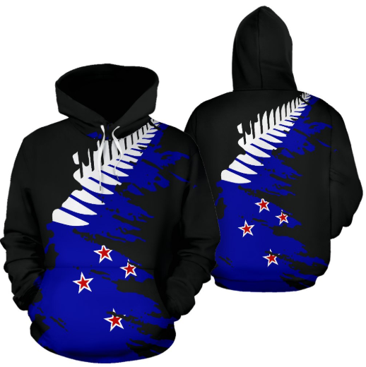 Silver Fern Flag Painting Hoodie TH5-Apparel-Khanh Arts-Hoodie-S-Vibe Cosy™