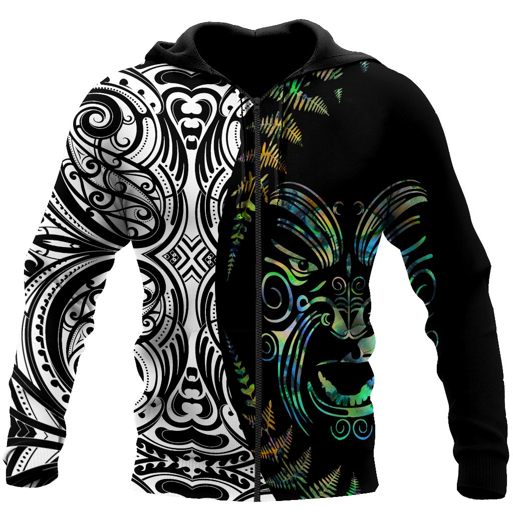 Maori paua shell 3d all over printed shirt and short for man and women HHT21072003-Apparel-PL8386-Zipped Hoodie-S-Vibe Cosy™