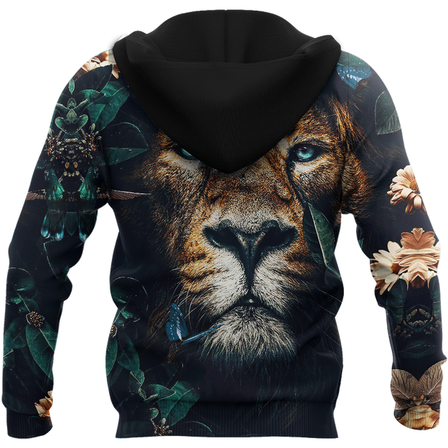 Nature Lion Over Printed Hoodie