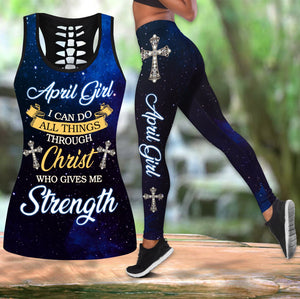 April Girl I Can Do All Things Combo Tank Top And Legging