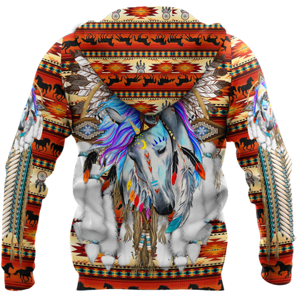 Horse Dreamcatcher Native American Blue Hoodie 3D All Over Printed Shirts DA140920203-LAM